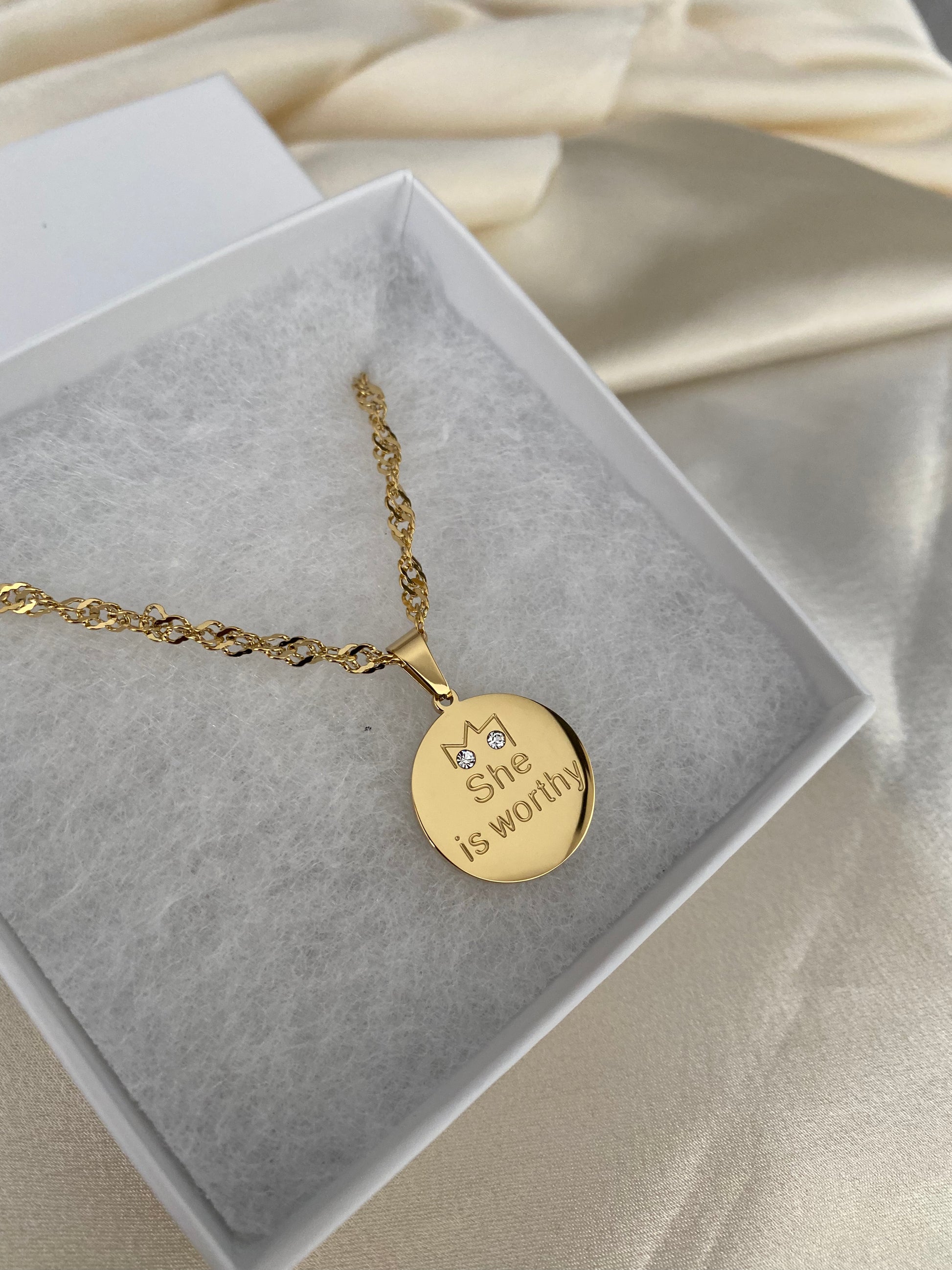 SHE IS WORTHY Necklace – P4Purpose